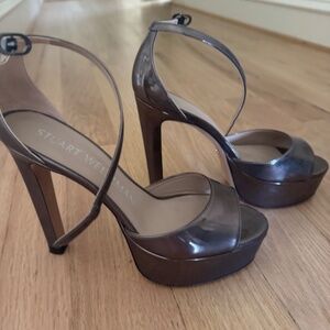 Stuart Weitzman Metallic Platform Heels Size 37.5